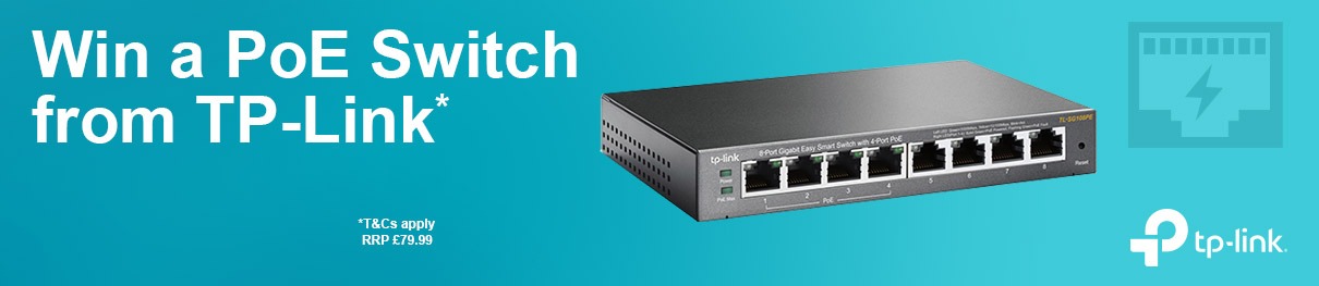 Win a PoE Switch from TP-Link. T&Cs apply. RRP £79.99