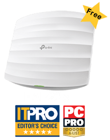 EAP225 Access Point. ITPro Editor's Choice 5 Stars. PC Pro 5 Star A-List - FREE