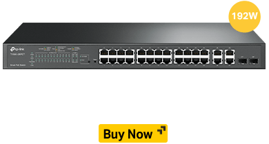 T1500-28PCT. 24-Port 10/100Mbps + 4-Port Gigabit Smart PoE+ Switch - Buy Now