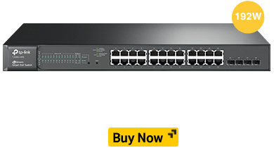 T1600-28PS. JetStream 24-Port Gigabit Smart PoE+ Switch with 4 SFP Slots - Buy Now