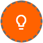 Orange lightbulb icon
