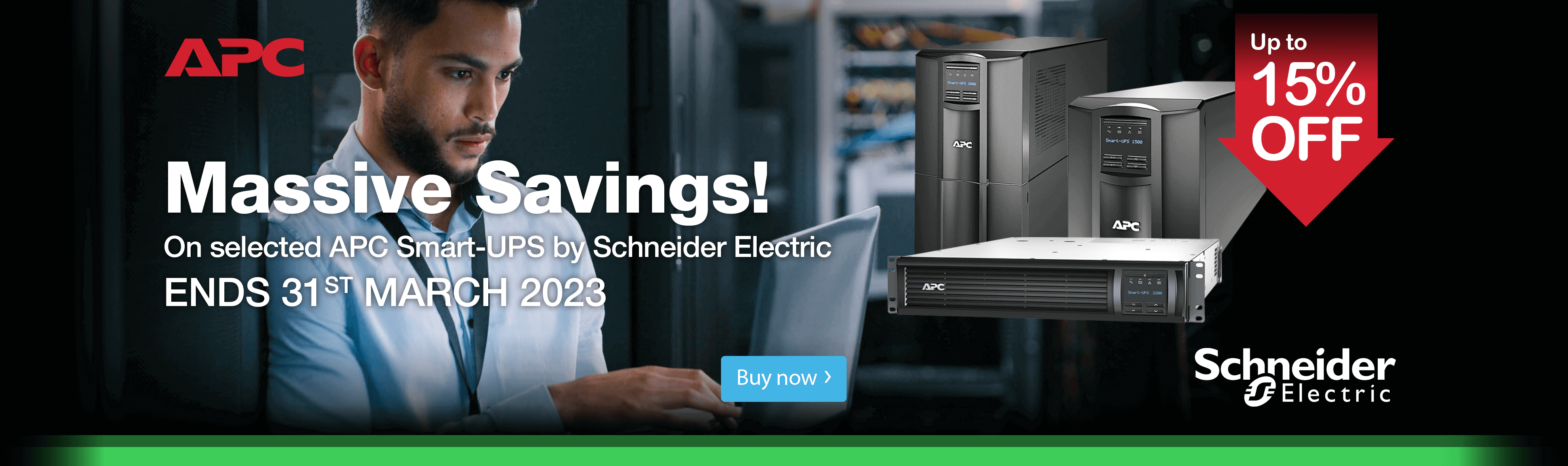 APC Schenider Electric - Up to 15% OFF - Massive Savings! On selected APC Smart-UPS by Schenider Electric. Ends 31st March 2023. Buy now.
