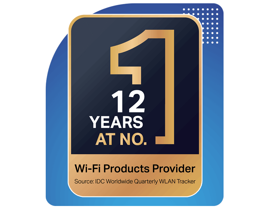 12 Years at No. 1 - Wi-Fi Products Provider. Source: IDC Worldwide Quarterly WLAN Tracker (Q4 2022 claim on worldwide shipments)